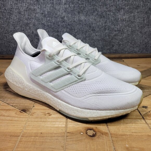 Adidas Ultraboost 21 x Parley Ocean Mens 13 Running Sneakers Shoes White FZ1927 - Picture 1 of 12